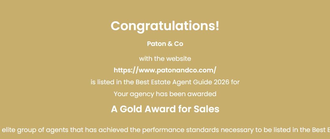 Paton & Co Estate Agents Win Gold at the EA Masters Awards 2025